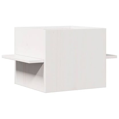 Cat House White 51x35x30 cm Solid Wood Pine