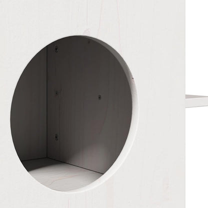 Cat House White 51x35x30 cm Solid Wood Pine