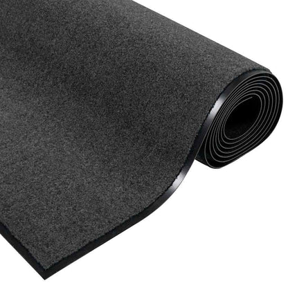 Doormat Anthracite and Black 120 x 250 cm Polyamide and PVC