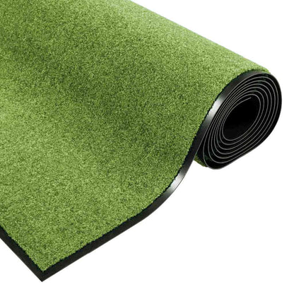 Doormat Other Green and Black 120 x 300 cm Polyamide and PVC