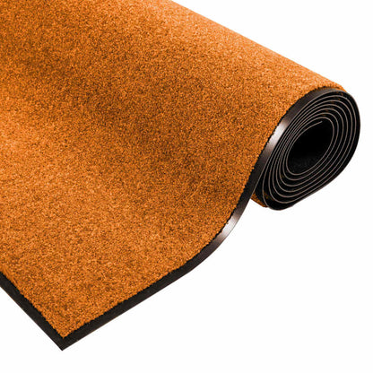Doormat Other Orange and Black 120 x 250 cm Polyamide and PVC