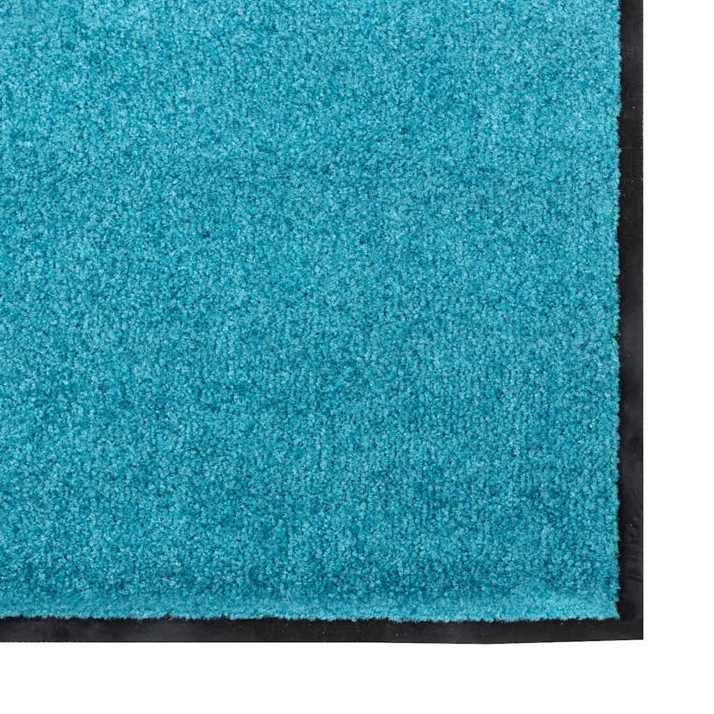 Doormat Other Cyan and Black 120 x 250 cm Polyamide and PVC