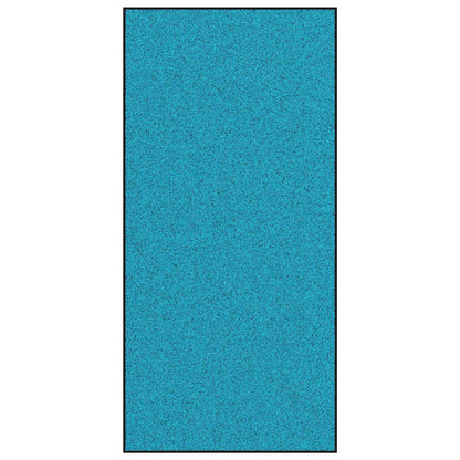 Doormat Other Cyan and Black 120 x 250 cm Polyamide and PVC
