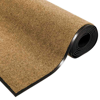 Doormat Other Cream and Black 120 x 250 cm Polyamide and PVC