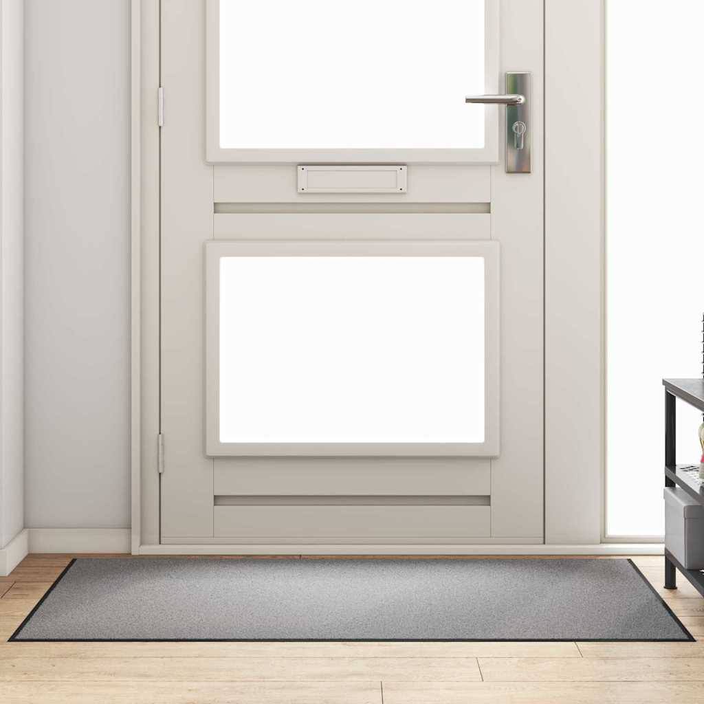 Doormat Grey and Black 90 x 150 cm Polypropylene and vinyl