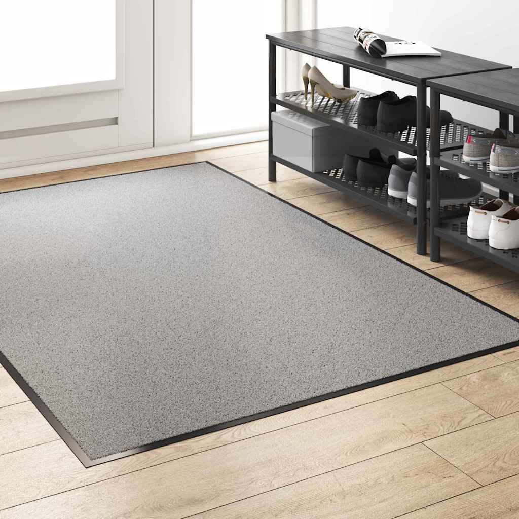 Doormat Grey and Black 120 x 180 cm Polypropylene and vinyl