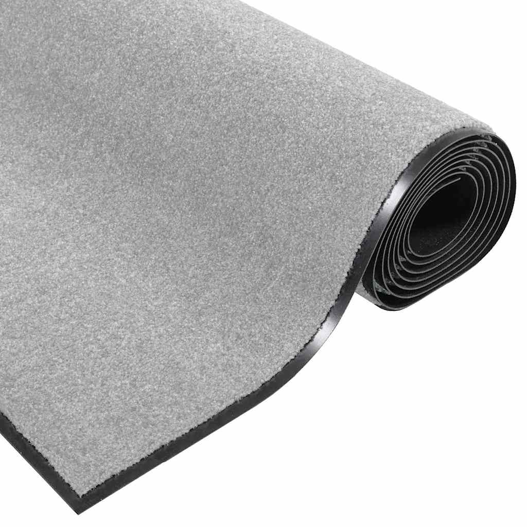 Doormat Grey and Black 120 x 300 cm Polypropylene and vinyl