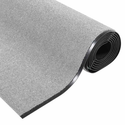 Doormat Grey and Black 120 x 350 cm Polypropylene and vinyl