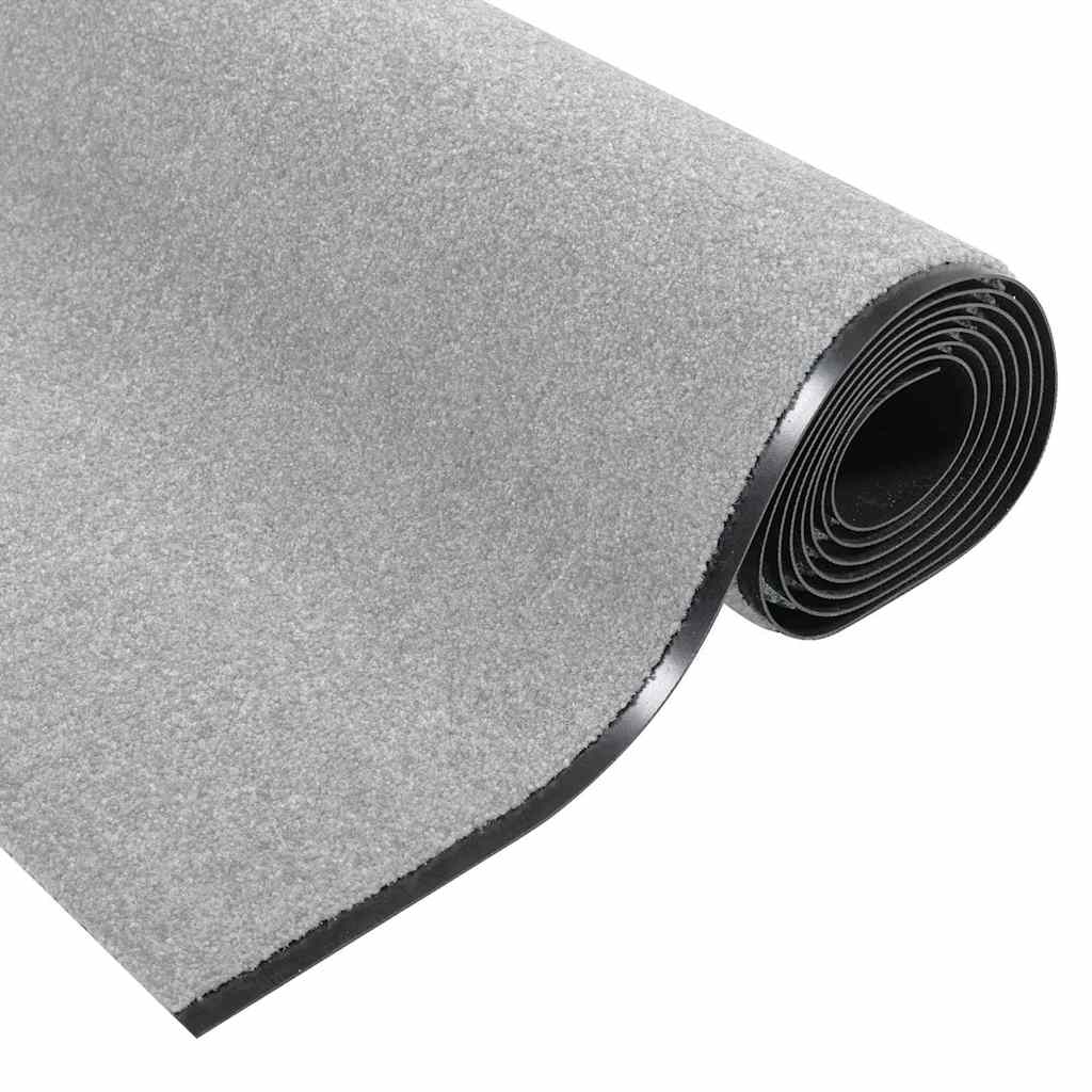 Doormat Grey and Black 120 x 400 cm Polypropylene and vinyl