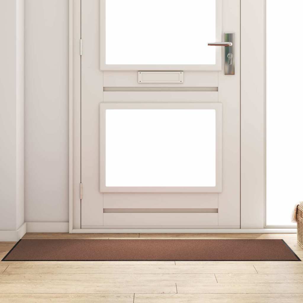 Doormat Brown and Black 60 x 180 cm Polypropylene and vinyl