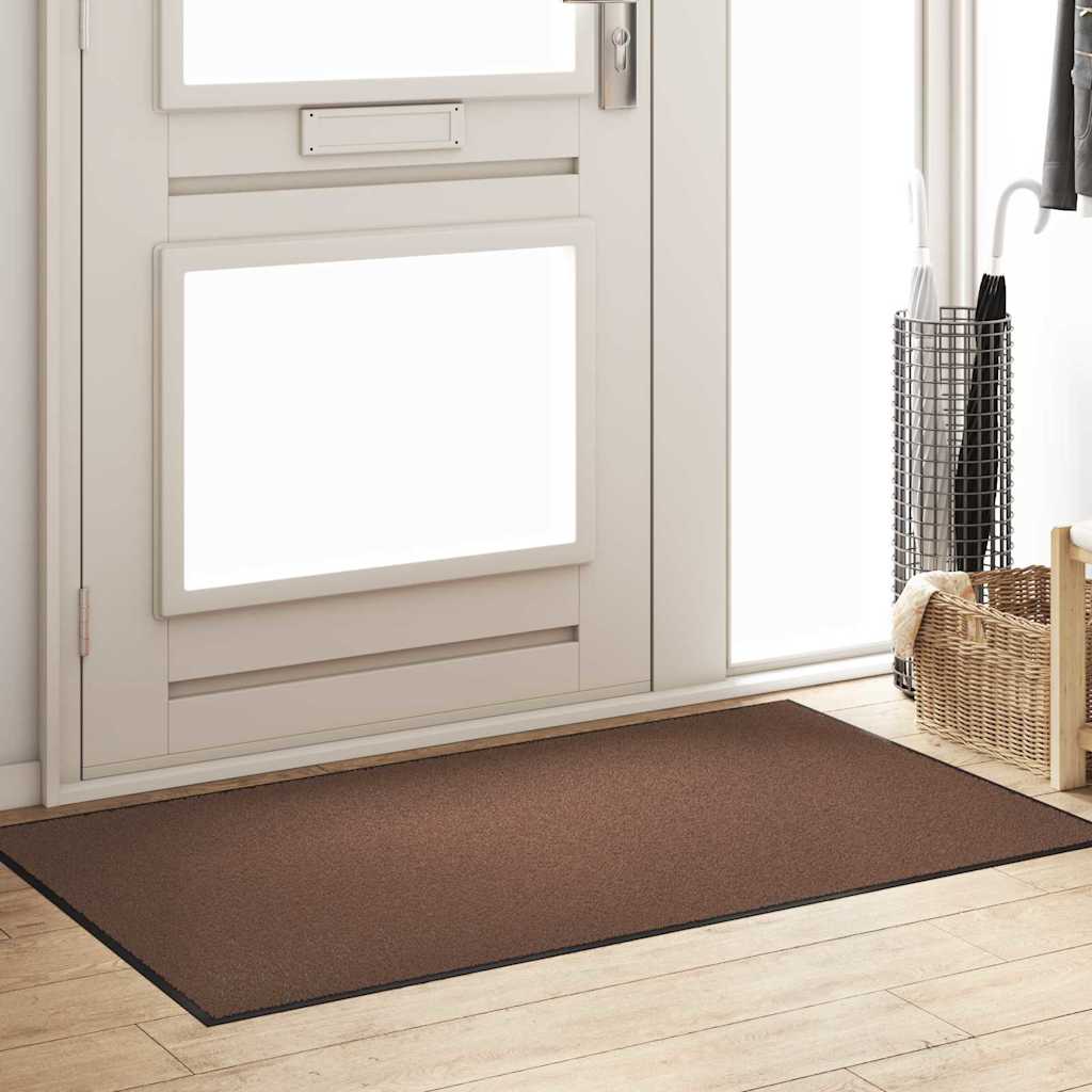 Doormat Brown and Black 90 x 150 cm Polypropylene and vinyl