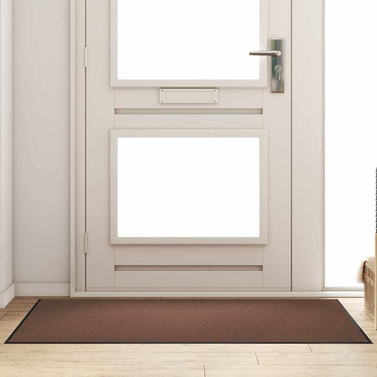 Doormat Brown and Black 90 x 150 cm Polypropylene and vinyl