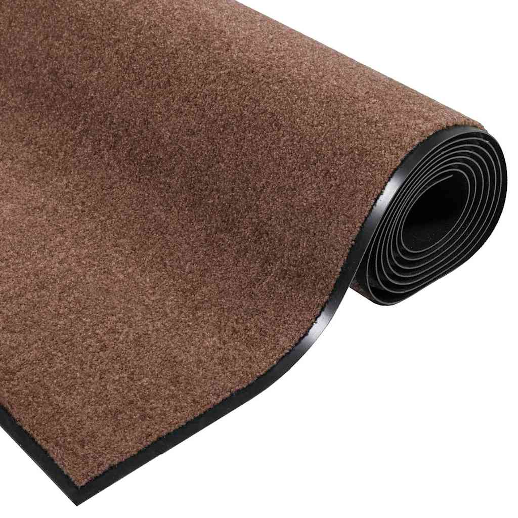 Doormat Brown and Black 120 x 180 cm Polypropylene and vinyl