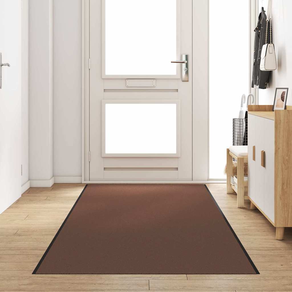 Doormat Brown and Black 120 x 350 cm Polypropylene and vinyl