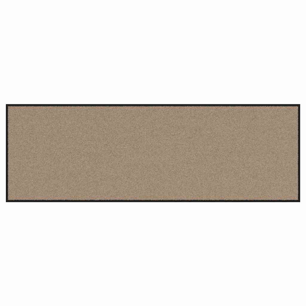 Doormat Beige and Black 60 x 180 cm Polypropylene and vinyl