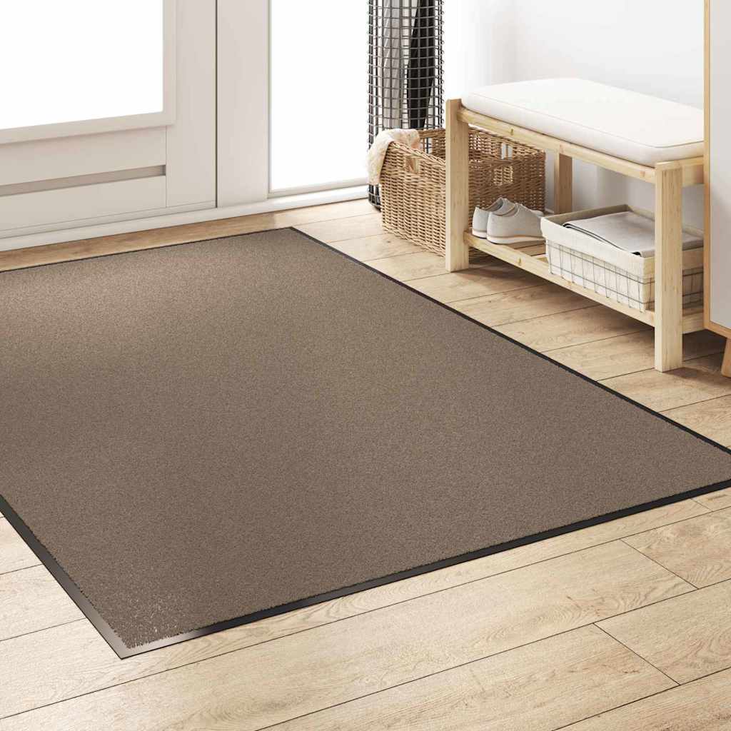 Doormat Beige and Black 120 x 180 cm Polypropylene and vinyl