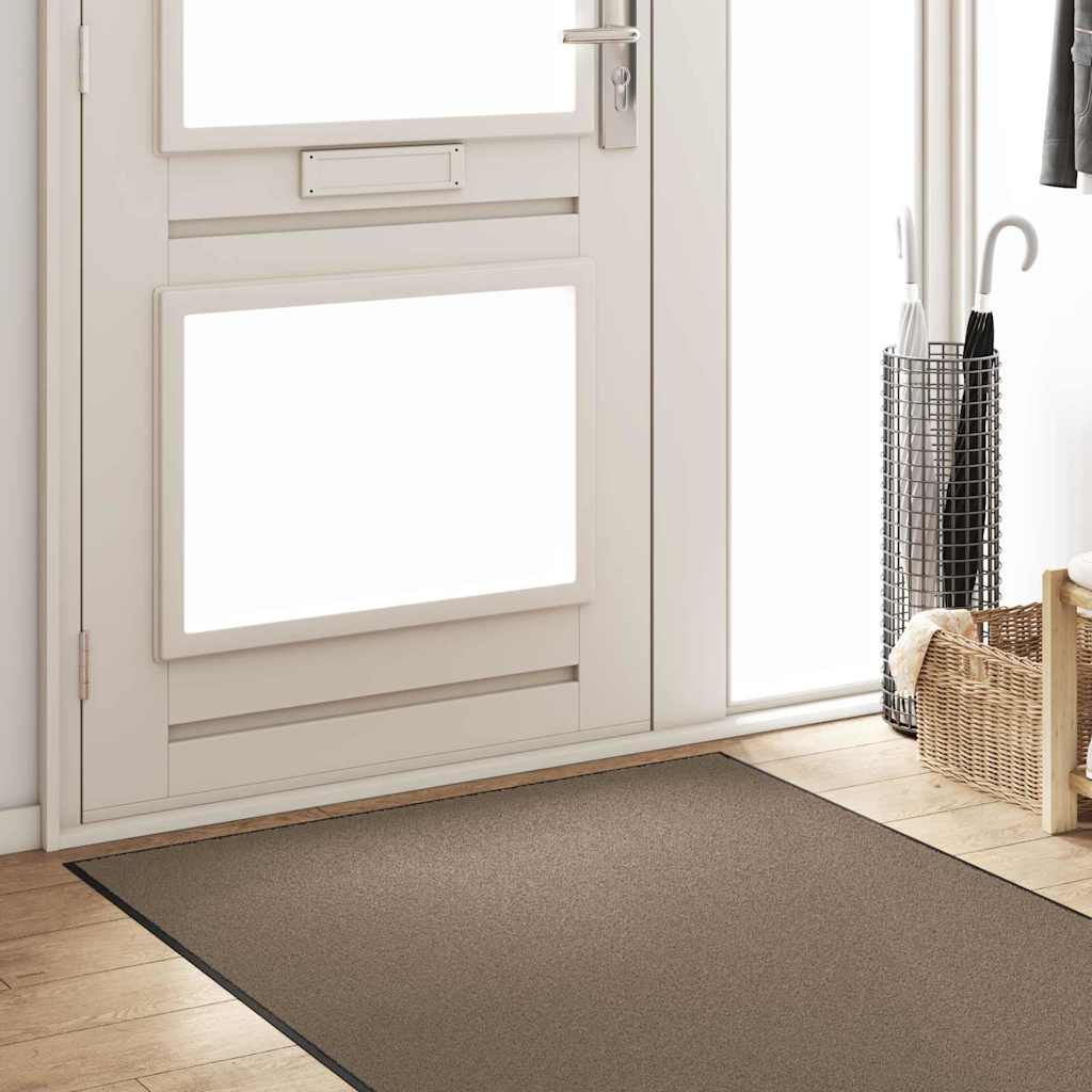 Doormat Beige and Black 120 x 300 cm Polypropylene and vinyl