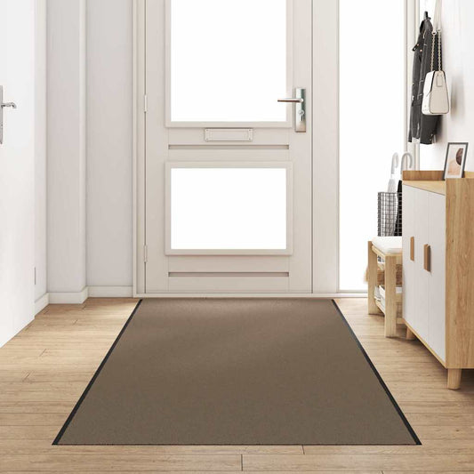 Doormat Beige and Black 120 x 400 cm Polypropylene and vinyl