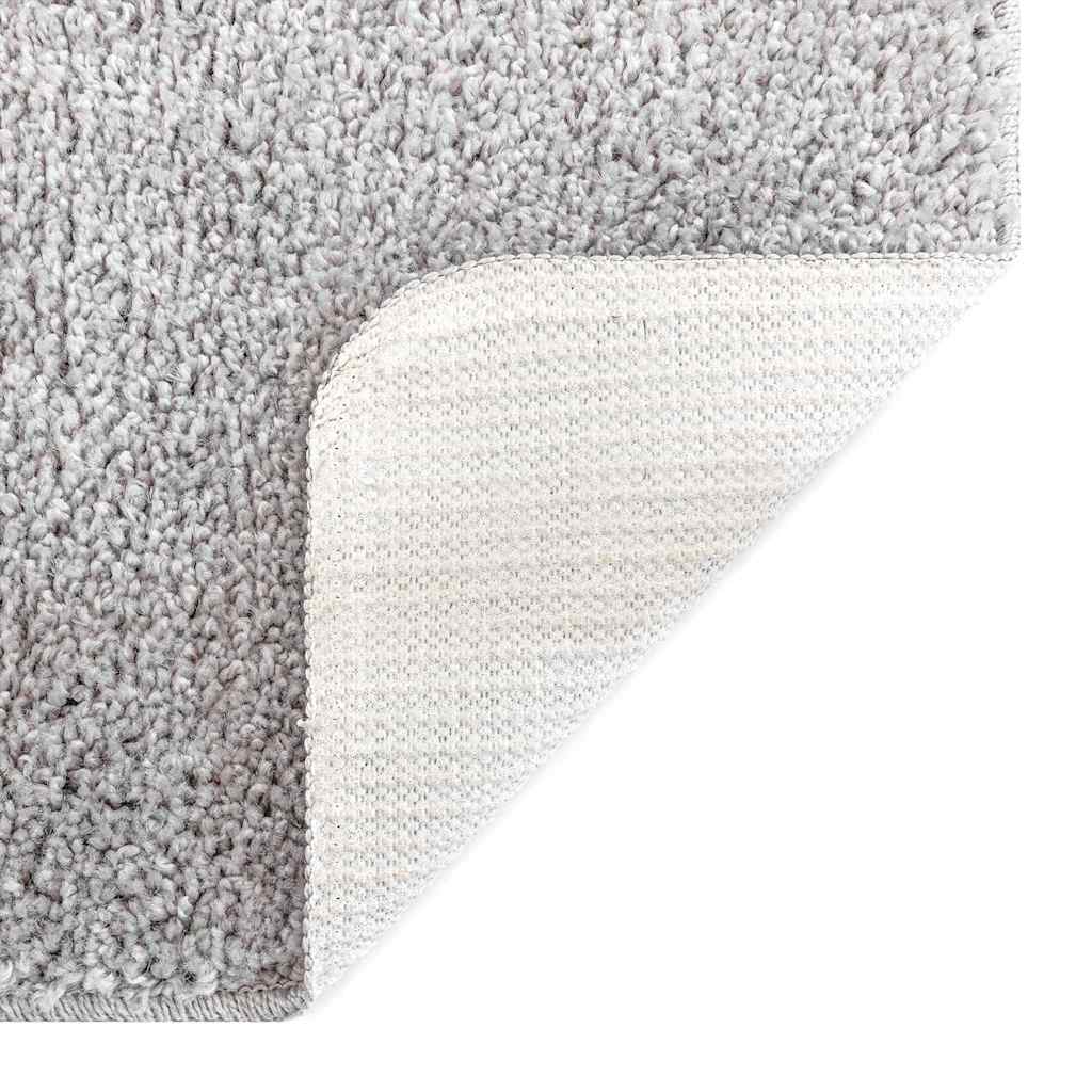 Anti-slip Bath Mat with Toilet Cut Grey 50 x 50 cm PP
