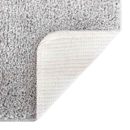 Anti-slip Bath Mat with Toilet Cut Grey 50 x 50 cm PP