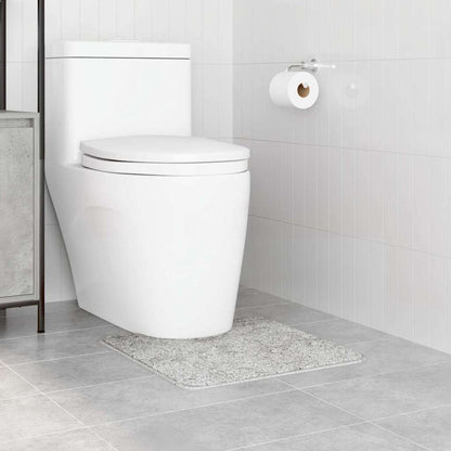 Anti-slip Bath Mat with Toilet Cut Grey 50 x 50 cm PP