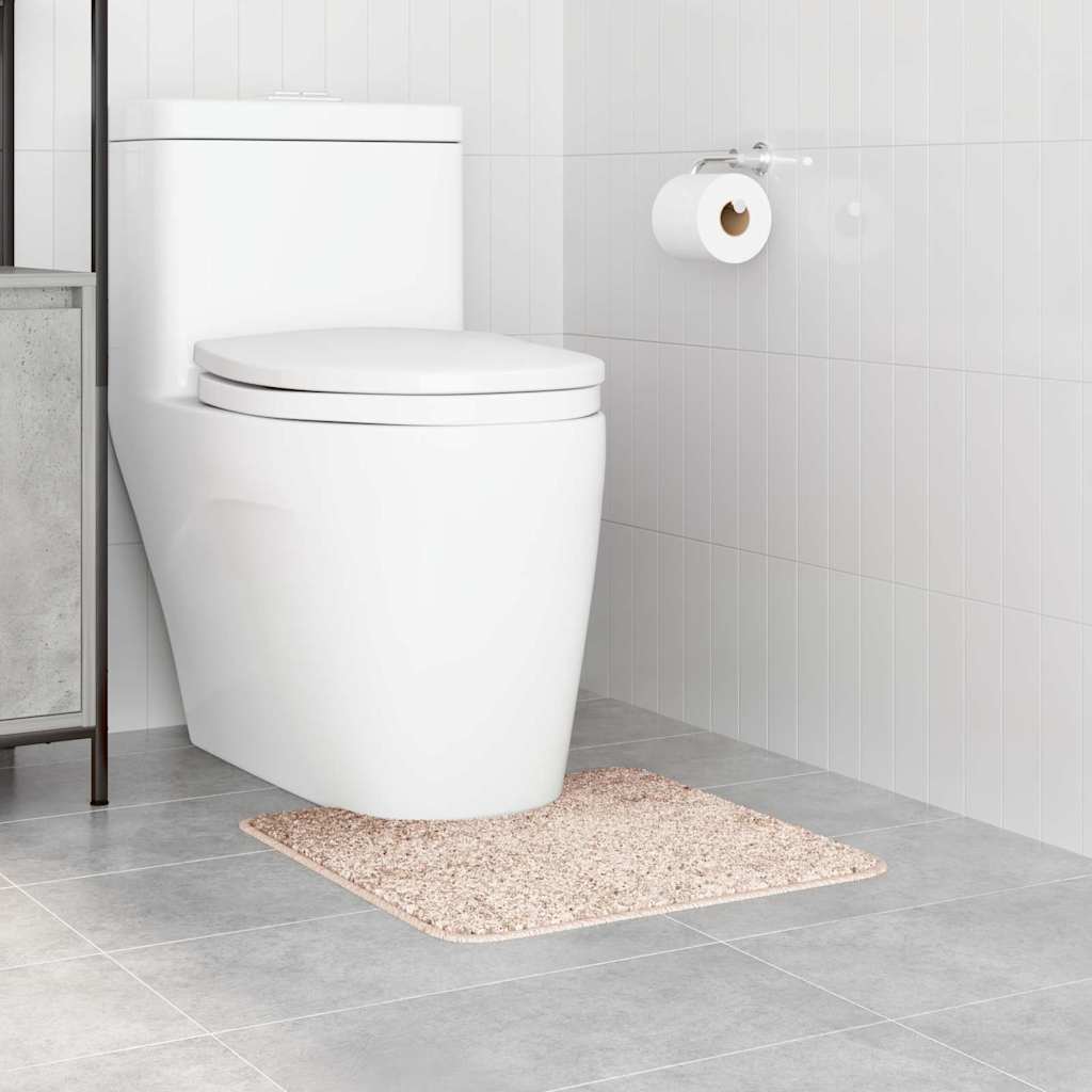 Anti-slip Bath Mat with Toilet Cut Cream 50 x 50 cm PP