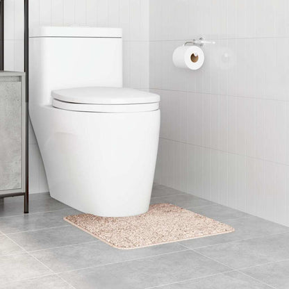 Anti-slip Bath Mat with Toilet Cut Cream 50 x 50 cm PP
