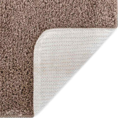 Anti-slip Bath Mat with Toilet Cut Brown 50 x 50 cm PP