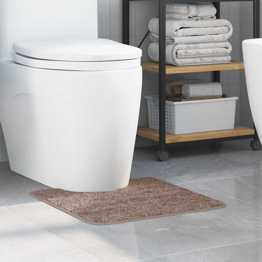 Anti-slip Bath Mat with Toilet Cut Brown 50 x 50 cm PP