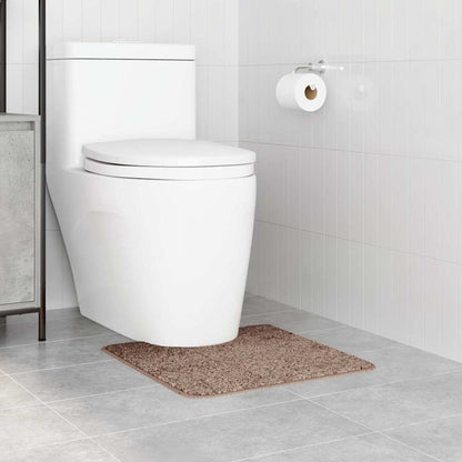 Anti-slip Bath Mat with Toilet Cut Brown 50 x 50 cm PP