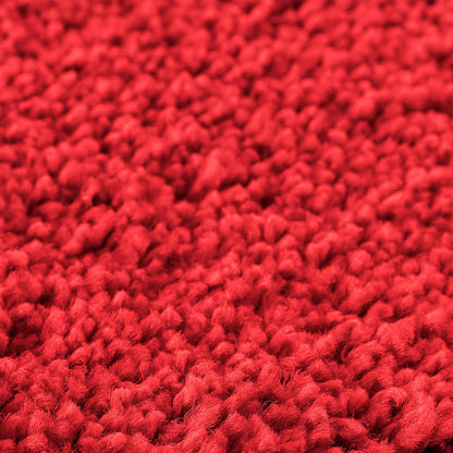 Anti-slip Bath Mat with Toilet Cut Red 50 x 50 cm PP