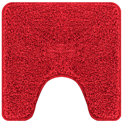 Anti-slip Bath Mat with Toilet Cut Red 50 x 50 cm PP