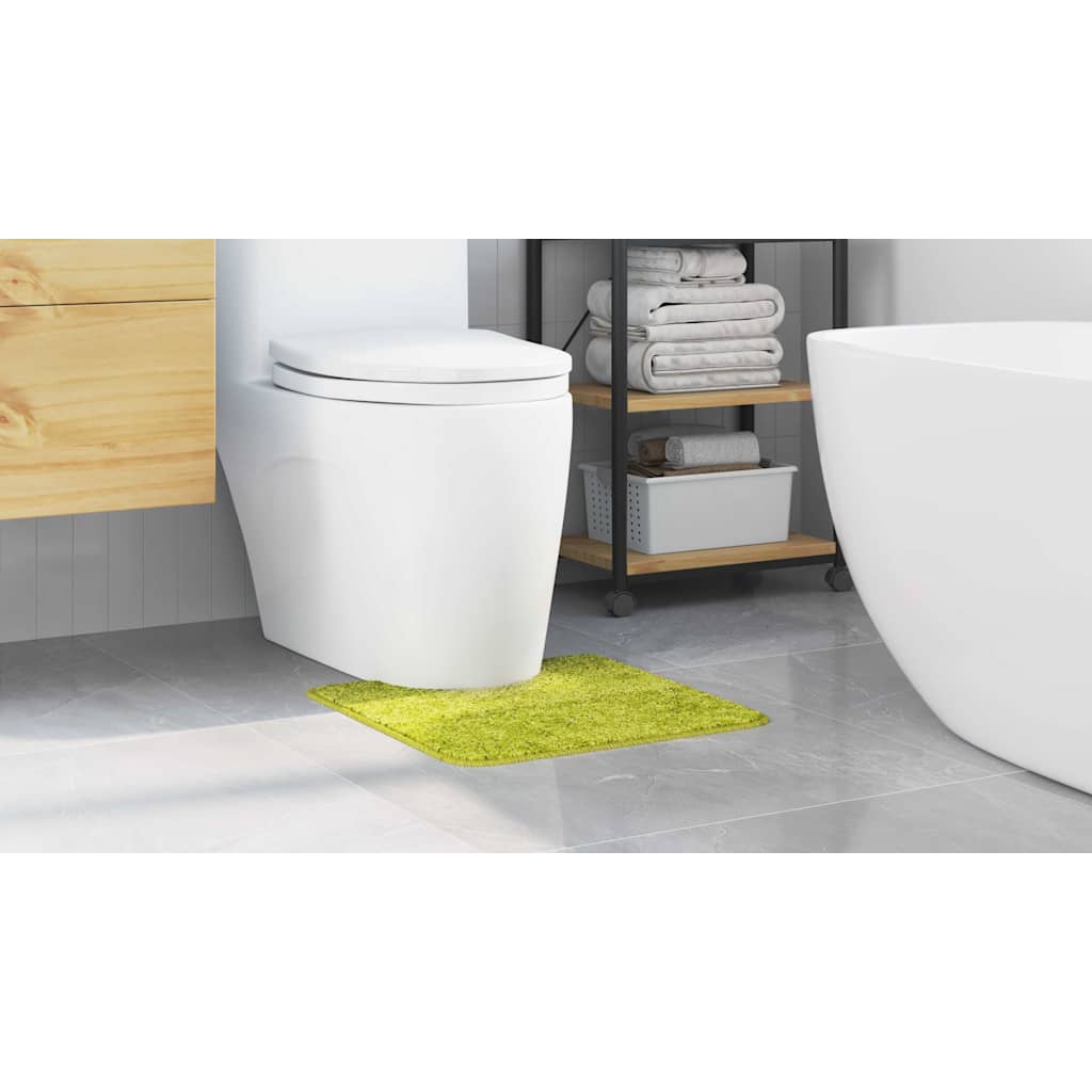Anti-slip Bath Mat with Toilet Cut Green 50 x 50 cm PP
