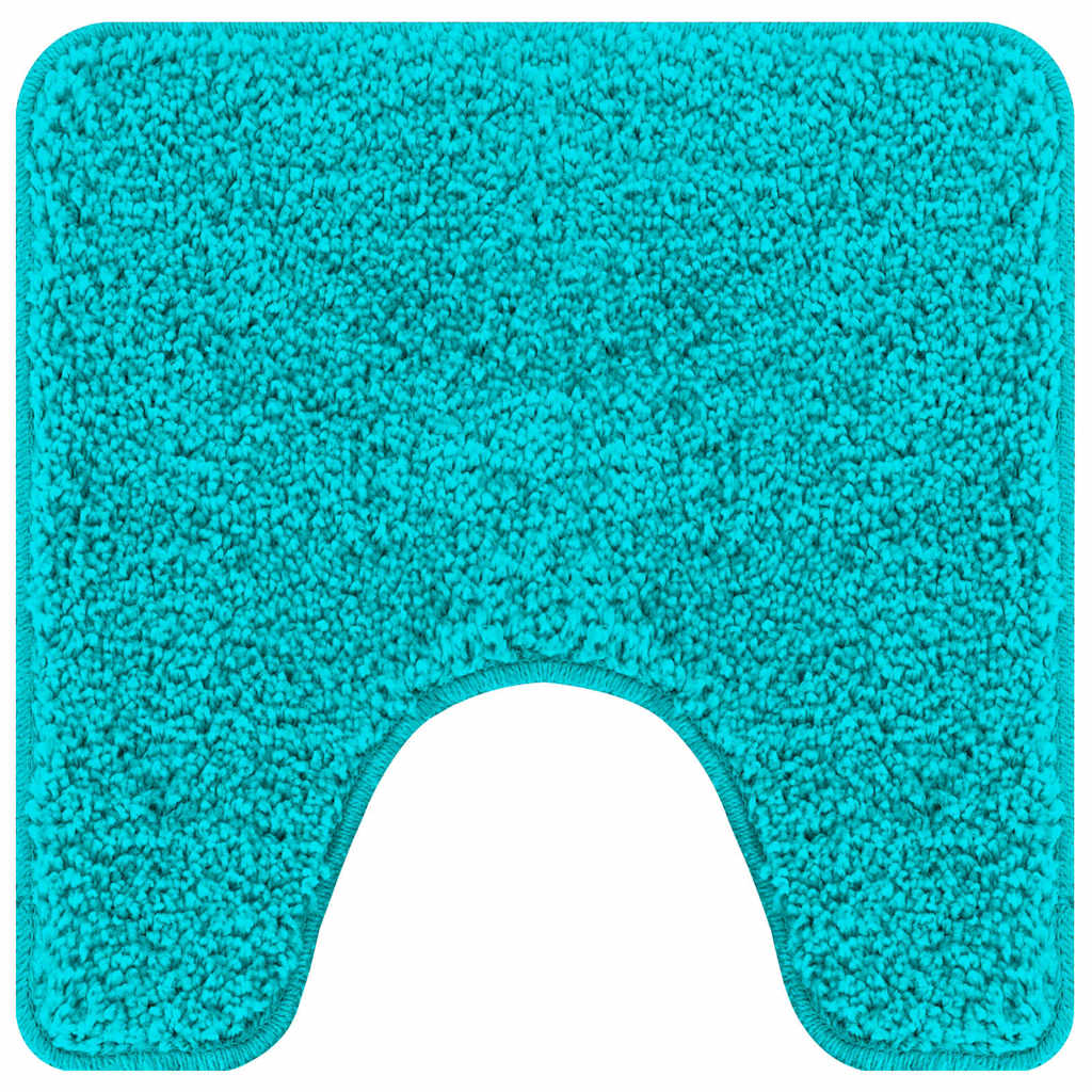 Anti-slip Bath Mat with Toilet Cut Turquoise 50 x 50 cm PP