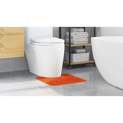 Anti-slip Bath Mat with Toilet Cut Orange 50 x 50 cm PP