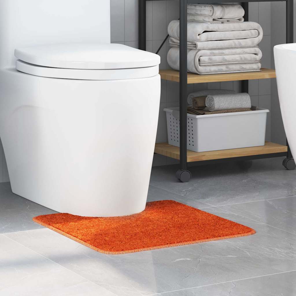 Anti-slip Bath Mat with Toilet Cut Orange 50 x 50 cm PP