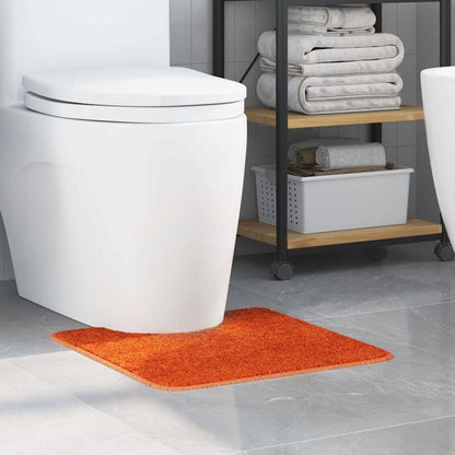 Anti-slip Bath Mat with Toilet Cut Orange 50 x 50 cm PP