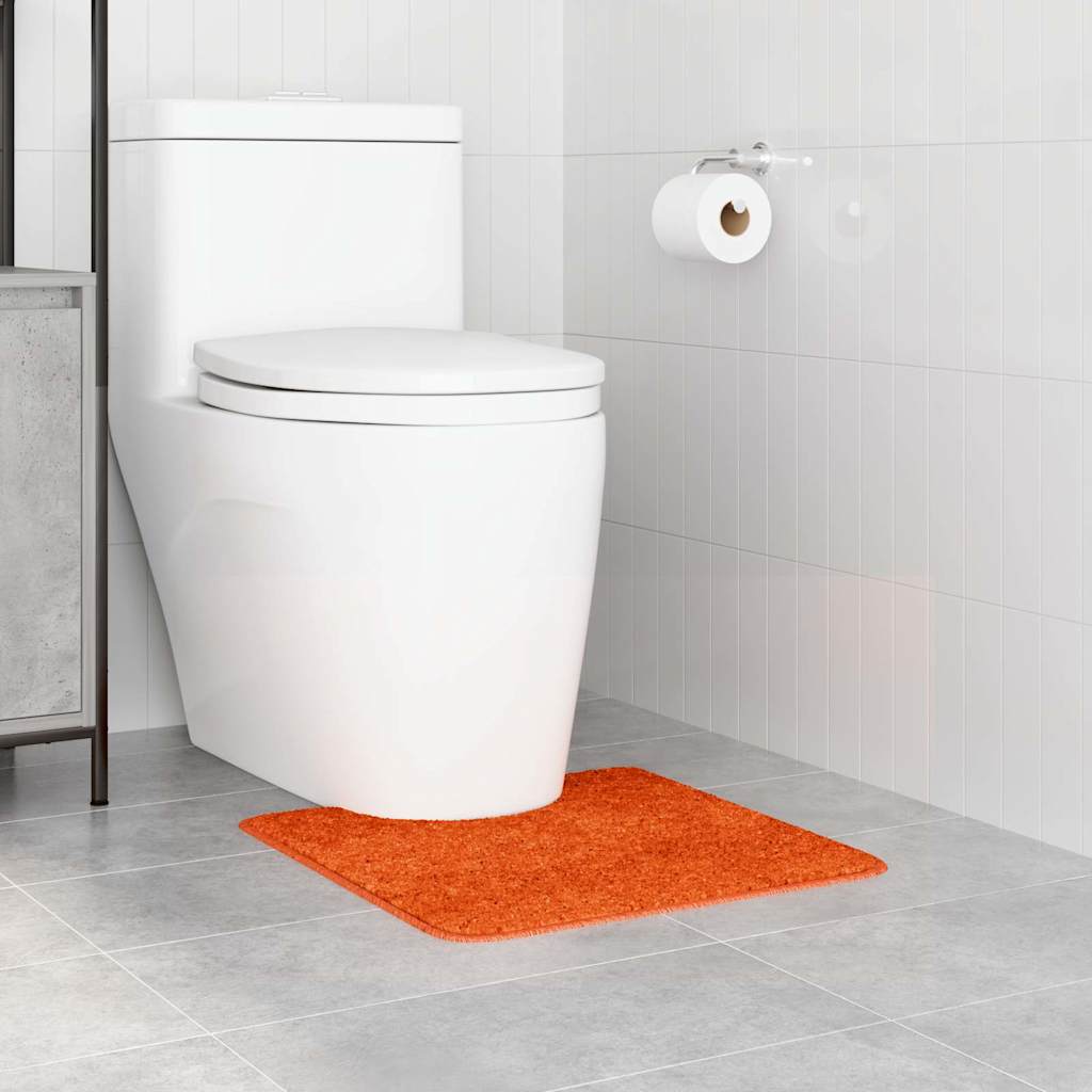Anti-slip Bath Mat with Toilet Cut Orange 50 x 50 cm PP
