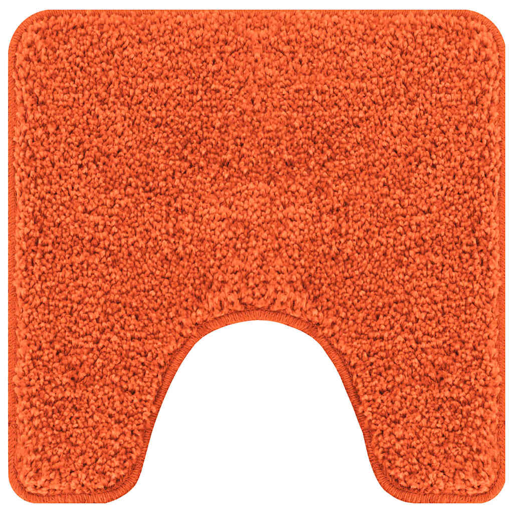 Anti-slip Bath Mat with Toilet Cut Orange 50 x 50 cm PP