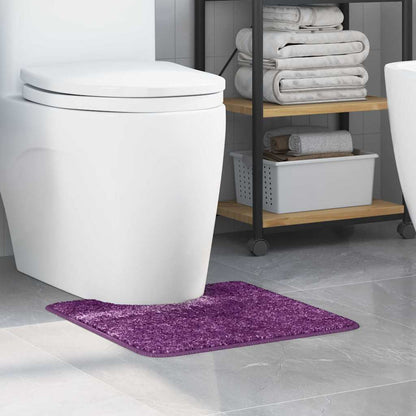 Anti-slip Bath Mat with Toilet Cut Purple 50 x 50 cm PP