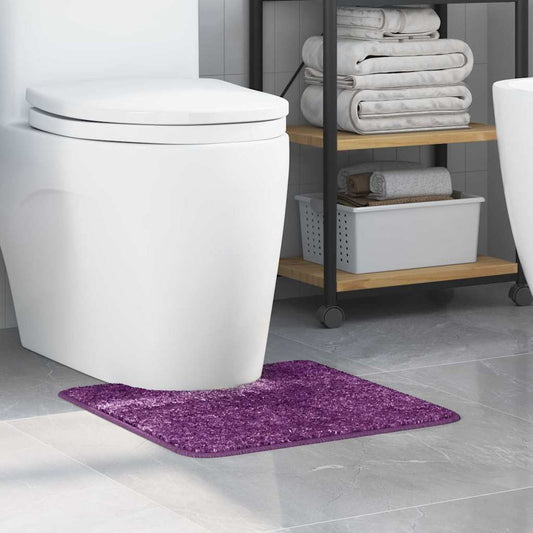 Anti-slip Bath Mat with Toilet Cut Purple 50 x 50 cm PP