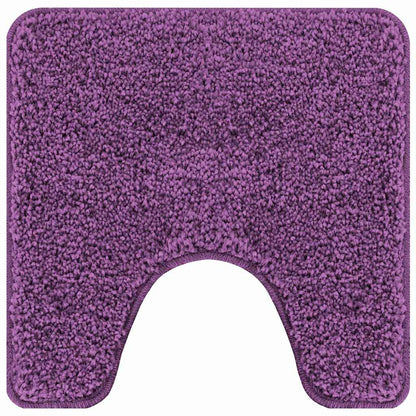 Anti-slip Bath Mat with Toilet Cut Purple 50 x 50 cm PP