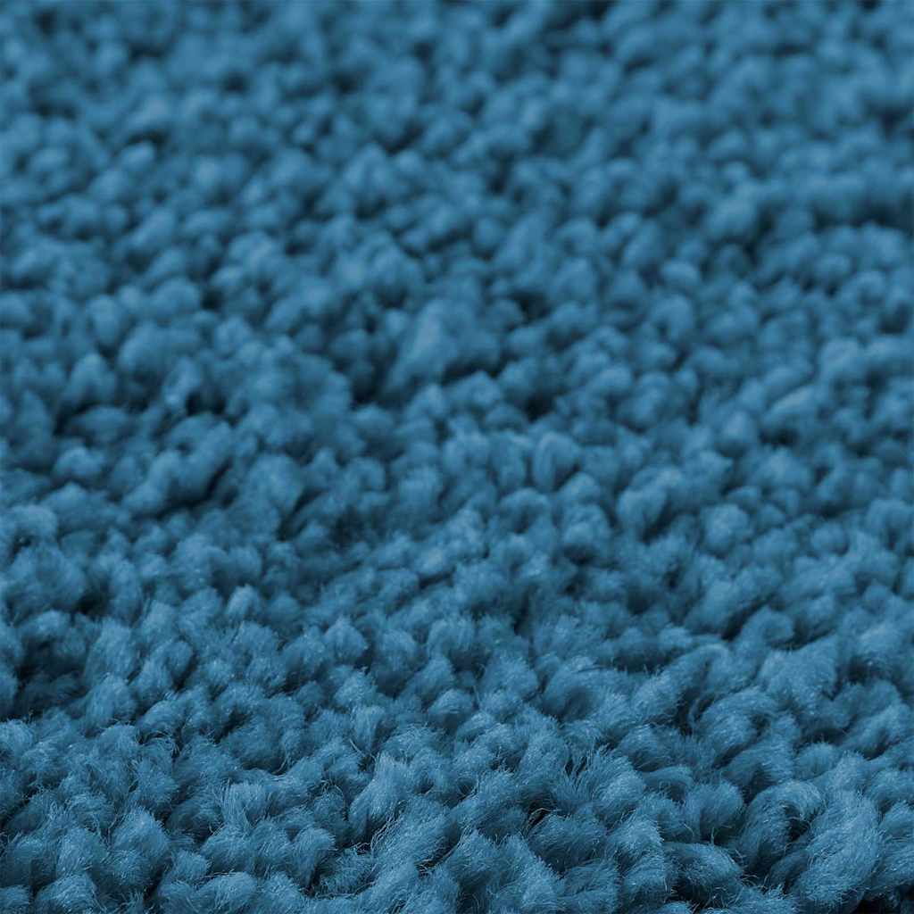 Anti-slip Bath Mat with Toilet Cut Blue 50 x 50 cm PP