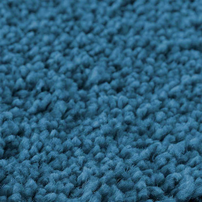 Anti-slip Bath Mat with Toilet Cut Blue 50 x 50 cm PP