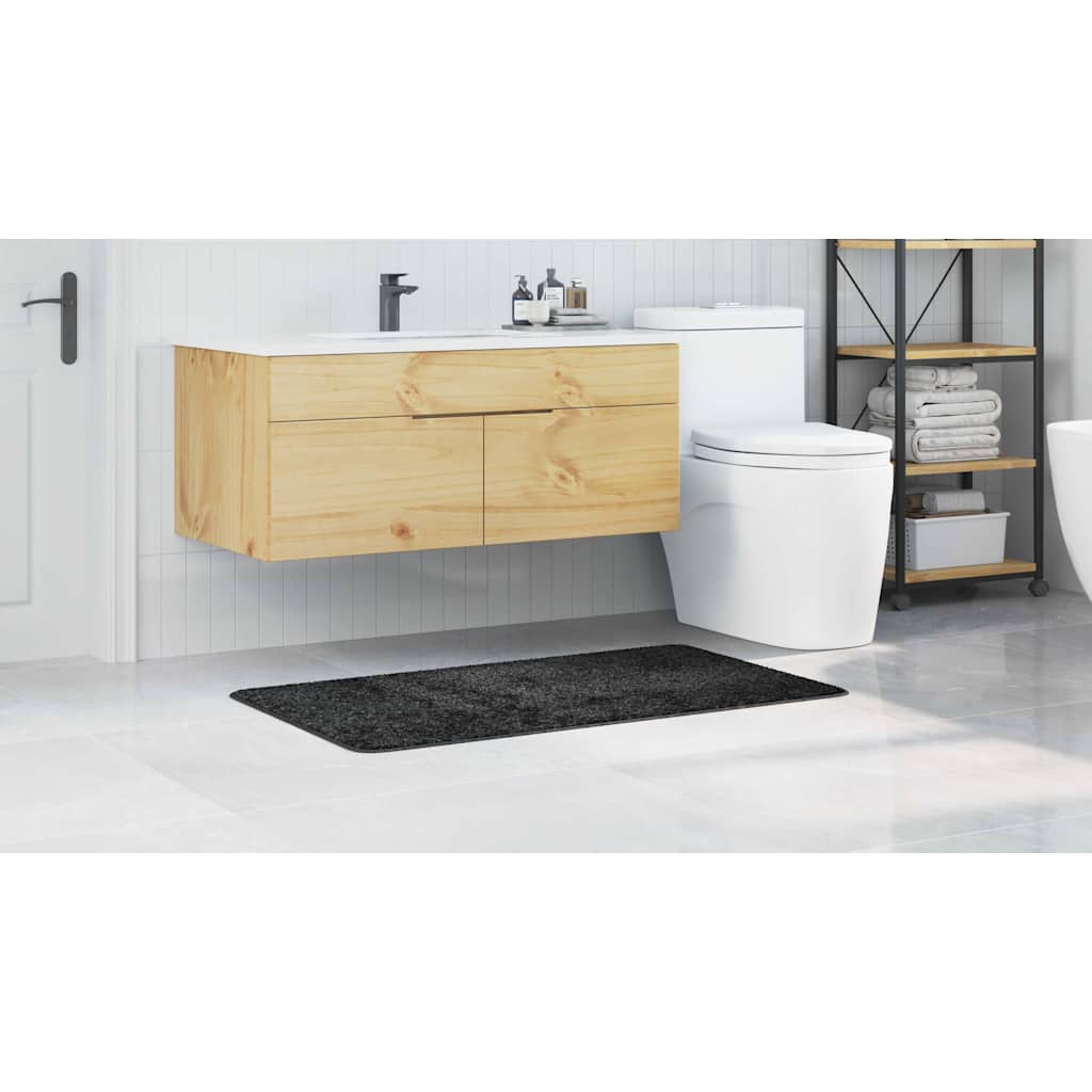 Anti-slip Bath Mat Dark Grey 70 x 120 cm PP