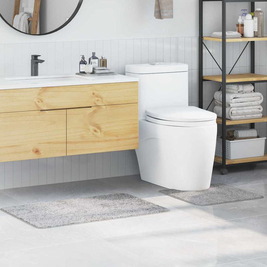 Anti-slip Bath Mat Set 2 pcs Grey PP