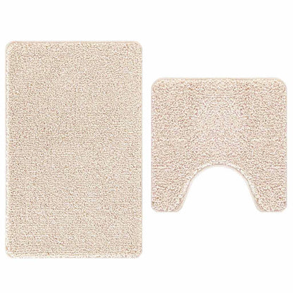 Anti-slip Bath Mat Set 2 pcs Cream PP