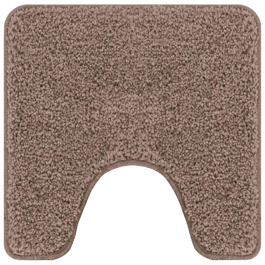 Anti-slip Bath Mat Set 2 pcs Brown PP