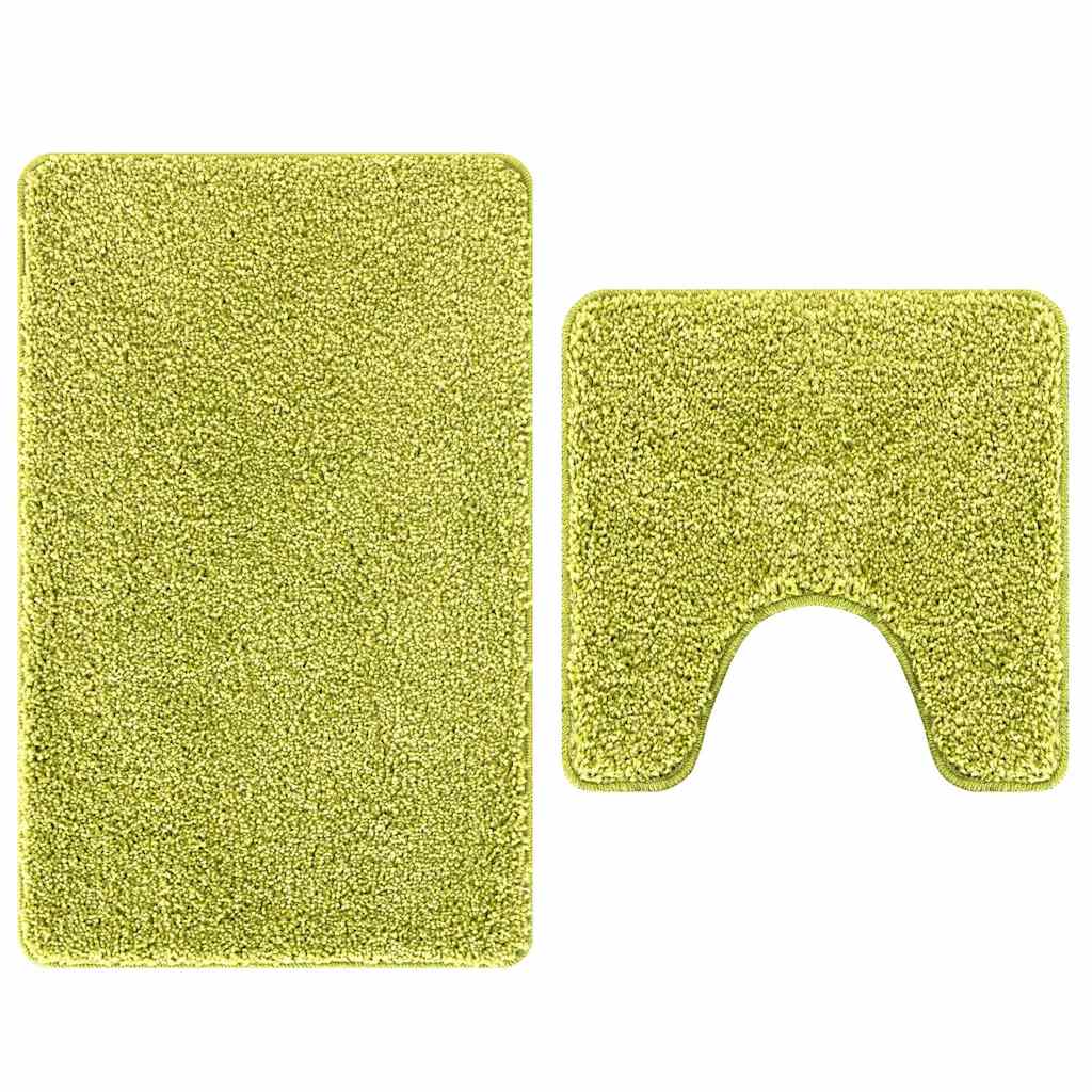 Anti-slip Bath Mat Set 2 pcs Green PP