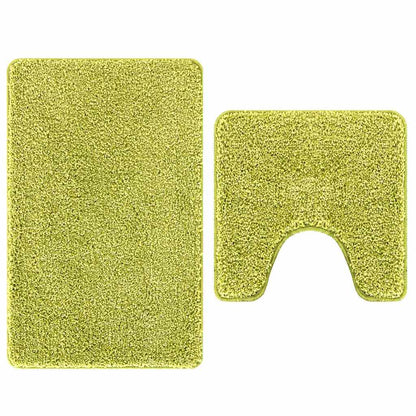 Anti-slip Bath Mat Set 2 pcs Green PP